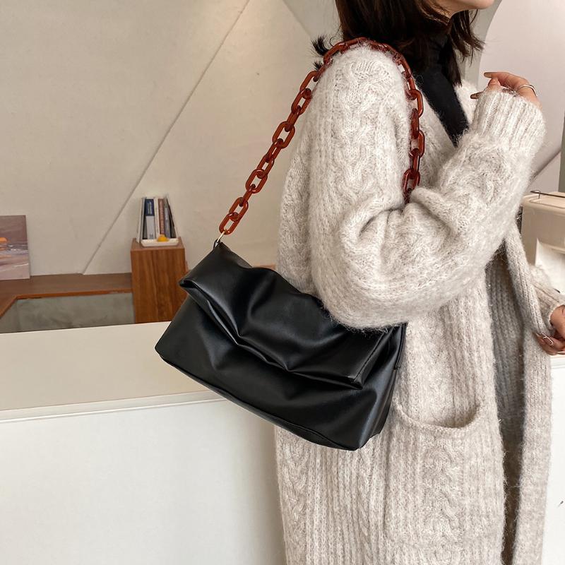 Simply Crossbody Bags PU Leather Soft Bags Casual Shoulder Messenger Bag Lady Chain Travel Small Handbags for Women 2021, Brown
Simply Crossbody Bags PU Leather Soft Bags Casual Shoulder Messenger Bag Lady Chain Travel Small Handbags for Women 2021, Brown