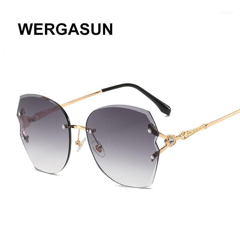 Sunglasses WERGASUN Oversized Rimless Women Lens Sun Glasses Vintage Brand Designer Sunglass Ladies Uv4001
Sunglasses WERGASUN Oversized Rimless Women Lens Sun Glasses Vintage Brand Designer Sunglass Ladies Uv4001