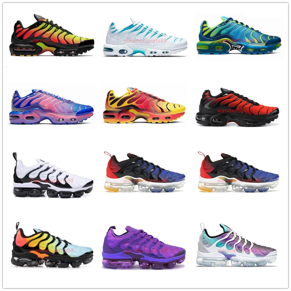 

TN PLUS SIZE US 12 Running Shoes Run-2019 Mens Womens MOC Laceless All Black Pink Purple White Red Blue Green Trainers Men Women Outdoor Sports Sneakers EUR 36-47, As shown in illustration