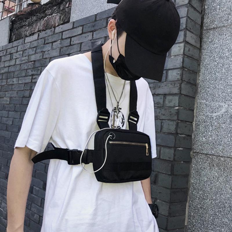 Men Chest Bag Small Hip Hop Streetwear Functional Chest Bag Cross Shoulder Adjustable Streetwear Bags Waist Packs, White
Men Chest Bag Small Hip Hop Streetwear Functional Chest Bag Cross Shoulder Adjustable Streetwear Bags Waist Packs, White