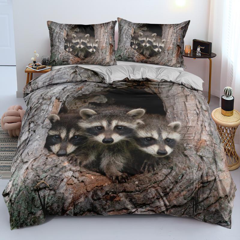 Bedding Sets Animal Raccoon Duvet Cover Set Quilt Pillowcases Soft And Comfortable Bed Linen Single Double King Sizes For Bedroom
Bedding Sets Animal Raccoon Duvet Cover Set Quilt Pillowcases Soft And Comfortable Bed Linen Single Double King Sizes For Bedroom