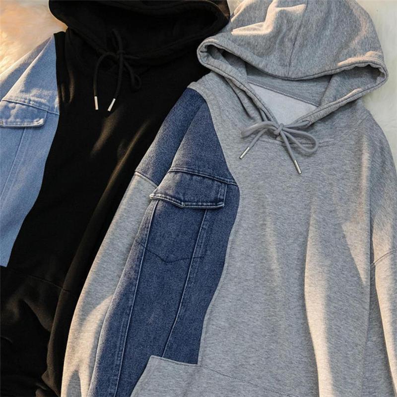 Men's Hoodies & Sweatshirts Autumn Hooded Sweatshirt For Men 2022 Fashion Denim Patchwork Loose Male Street Style Pullover Plus Size, Black
Men's Hoodies & Sweatshirts Autumn Hooded Sweatshirt For Men 2022 Fashion Denim Patchwork Loose Male Street Style Pullover Plus Size, Black