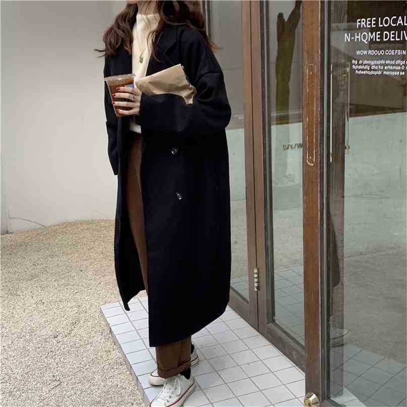 Winter Coats Blends Female Elegant Korean Loose Solid Straight Women Woolen Chic Casual Long Clothe 210525, Khaki
Winter Coats Blends Female Elegant Korean Loose Solid Straight Women Woolen Chic Casual Long Clothe 210525, Khaki