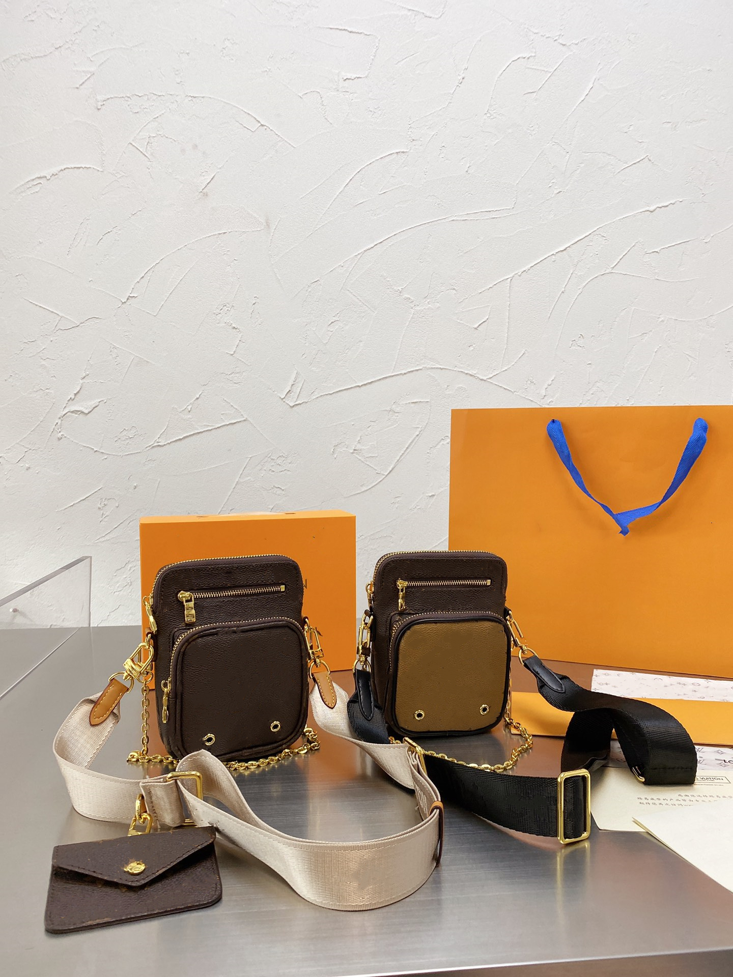 multi pochette accessories designer bags 2pcs pattern leather style ladies purses shoulder crossbody bag, Brown
multi pochette accessories designer bags 2pcs pattern leather style ladies purses shoulder crossbody bag, Brown
