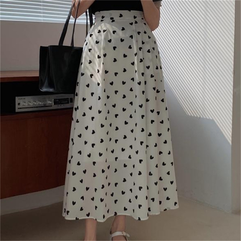 Brief Hearts Printing High Waist Femme Chic Streetwear Stylish OL Elastic-Waist Loose All Match Long Skirts 210525, White florals
Brief Hearts Printing High Waist Femme Chic Streetwear Stylish OL Elastic-Waist Loose All Match Long Skirts 210525, White florals