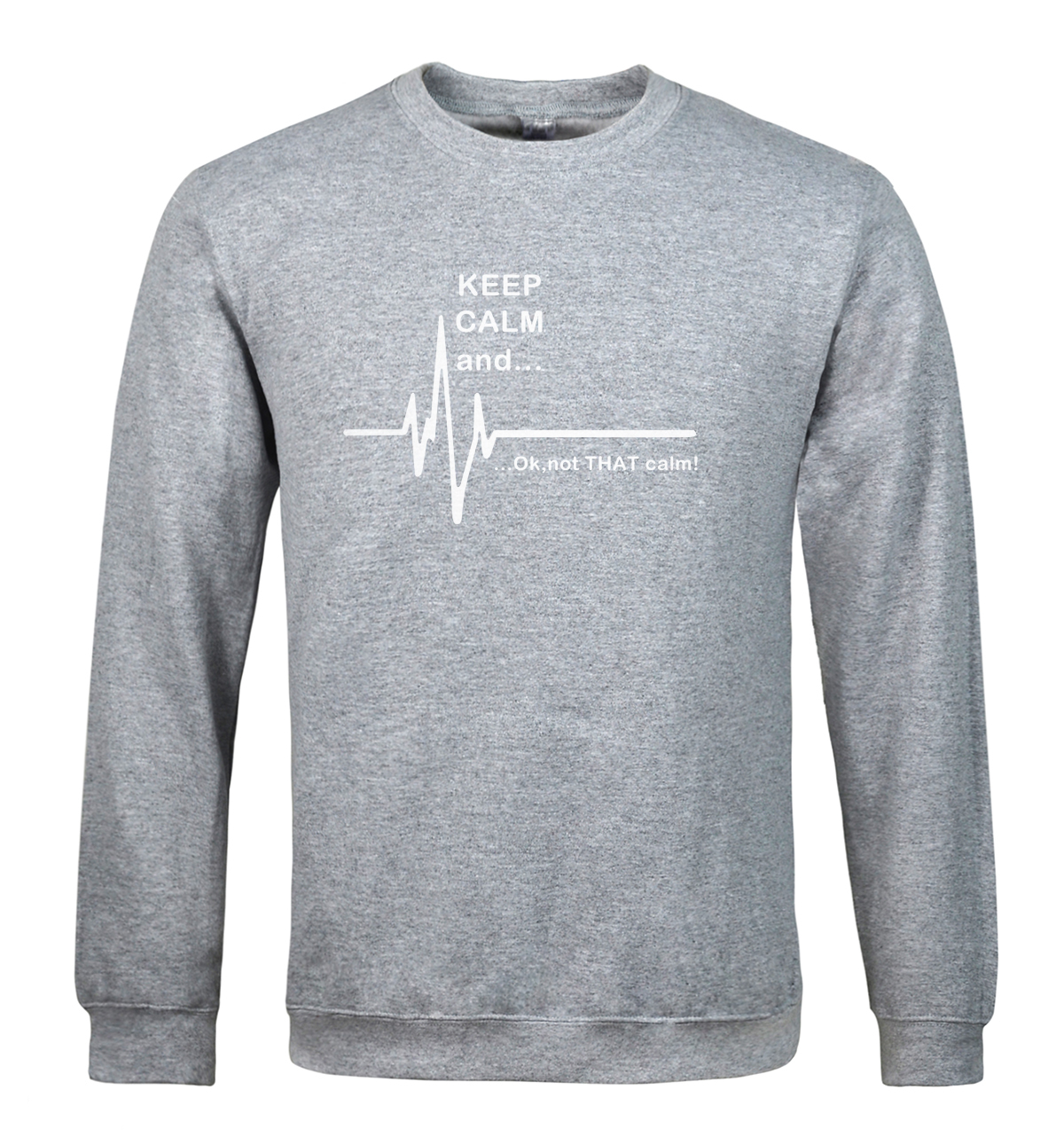 Men's sportswear hoodies men Keep Calm and...Not That Calm Funny EKG Heart Rate print fashion sweatshirt fleece tracksuits 201020