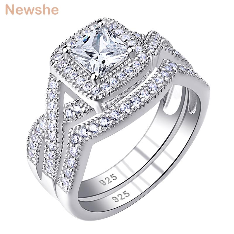 Cluster Rings She 1.24Ct Princess Cut Classic Wedding For Women Engagement Ring Sets 925 Sterling Silver Cz BR0832, Golden;silver
Cluster Rings She 1.24Ct Princess Cut Classic Wedding For Women Engagement Ring Sets 925 Sterling Silver Cz BR0832, Golden;silver