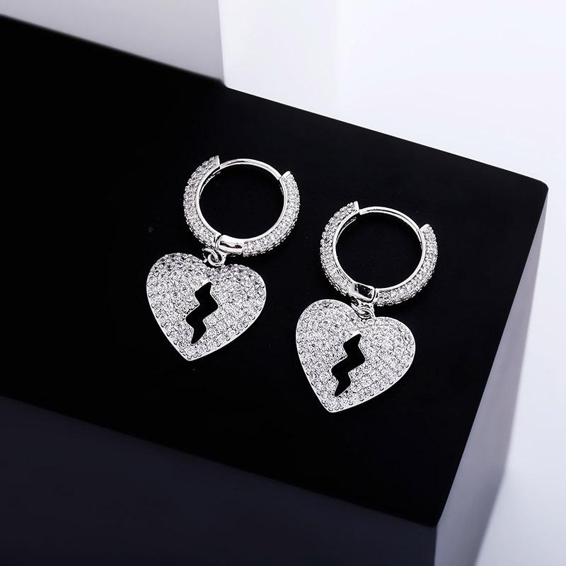 Hip Hop Gold Dangle Earrings Jewelry iced Out Broken Heart Mens Womens Silver Earring
Hip Hop Gold Dangle Earrings Jewelry iced Out Broken Heart Mens Womens Silver Earring