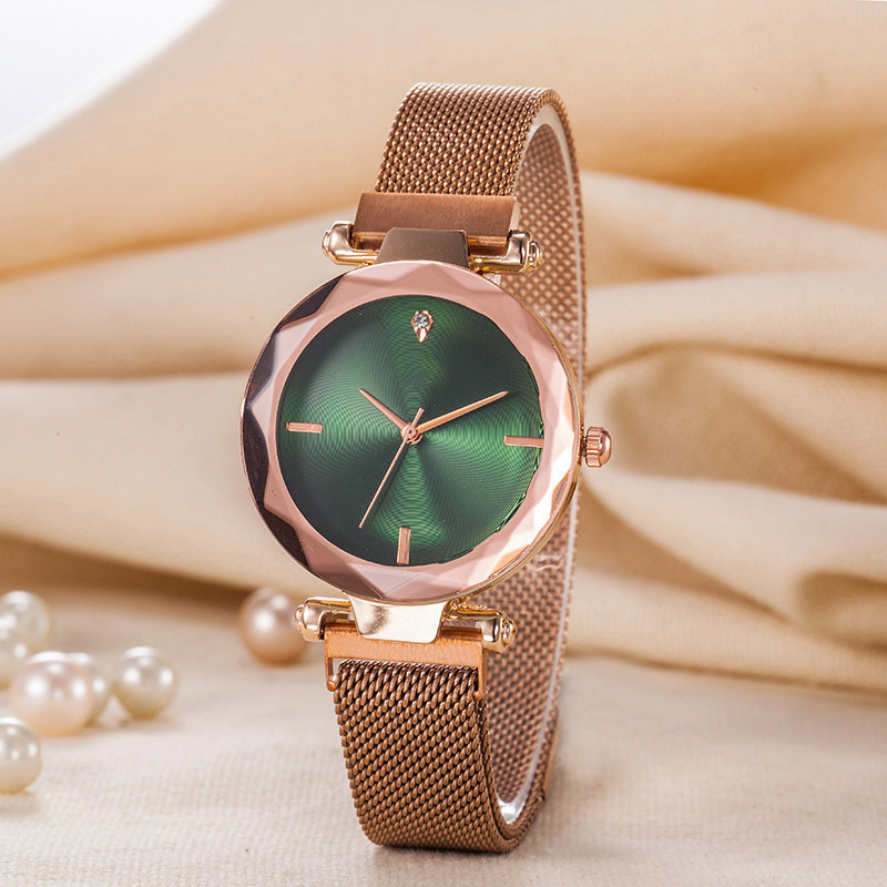 Brand Women Girl color Metal steel band Magnetic buckle style quartz wrist watch Di03, Rose gold blue
Brand Women Girl color Metal steel band Magnetic buckle style quartz wrist watch Di03, Rose gold blue
