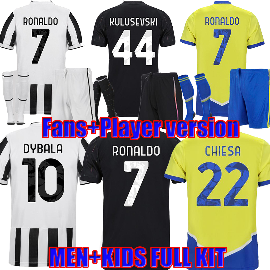 Fans player version soccer jerseys 2021 2022 RONALDO DYBALA MORATA CHIESA McKENNIE juventus football kit shirt 21 22 JUVE Men + Kids home away third top, Image
Fans player version soccer jerseys 2021 2022 RONALDO DYBALA MORATA CHIESA McKENNIE juventus football kit shirt 21 22 JUVE Men + Kids home away third top, Image
