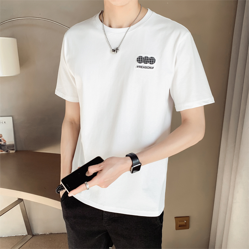 New 2021 Primavera Vero De Manga Curta t Camisas Roupas Masculinas Simples Algodo O-pescoo Casual Camiseta Homme Magro Ajuste Streetwear Grz, White 
New 2021 Primavera Vero De Manga Curta t Camisas Roupas Masculinas Simples Algodo O-pescoo Casual Camiseta Homme Magro Ajuste Streetwear Grz, White