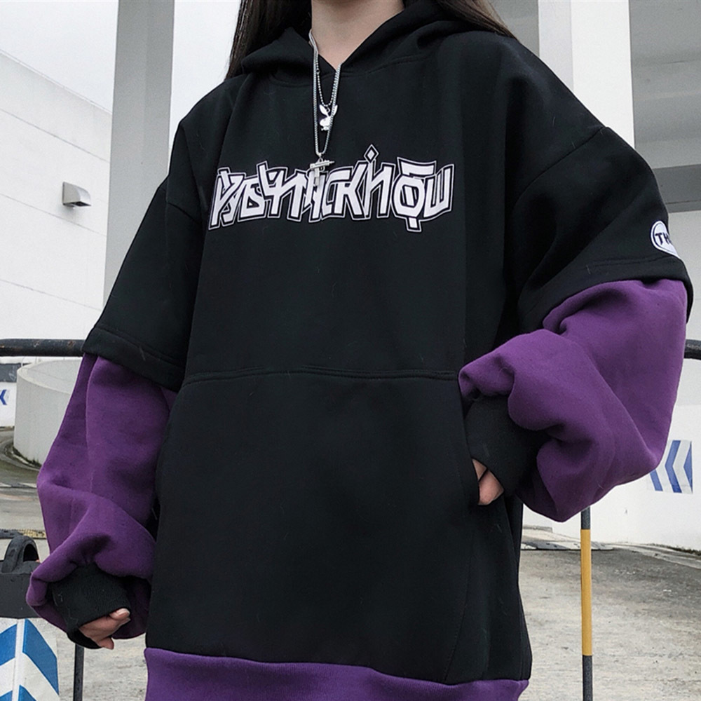 Rosetic Flame Print Men Hoodies Winter Thick Hooded Hoodies Mens Harajuku Letter Tops Gothic Pullovers Casual Couple Sweatshirt 201020