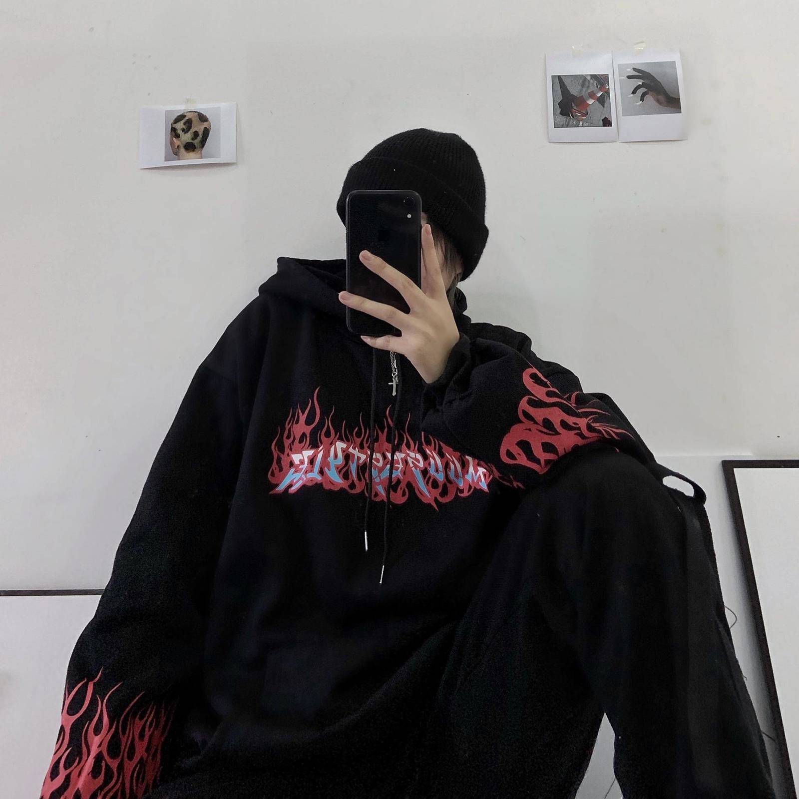 2021 New Cool Black Autumn Fire Print Hoodies Men Women Loose Hip Hop Sweatshirts Japan High Street Harajuku Hoodie Fashion Winter Tops 9tob
2021 New Cool Black Autumn Fire Print Hoodies Men Women Loose Hip Hop Sweatshirts Japan High Street Harajuku Hoodie Fashion Winter Tops 9tob