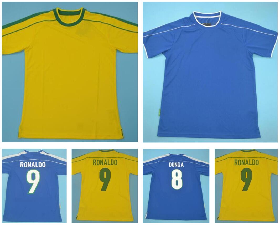 1998 Retro Soccer Jerseys home yellow Maillot Vintage 99 Classic Football Shirts Brasil Camisetas de Futbol #9 RONALDO #8 DUNGA
1998 Retro Soccer Jerseys home yellow Maillot Vintage 99 Classic Football Shirts Brasil Camisetas de Futbol #9 RONALDO #8 DUNGA