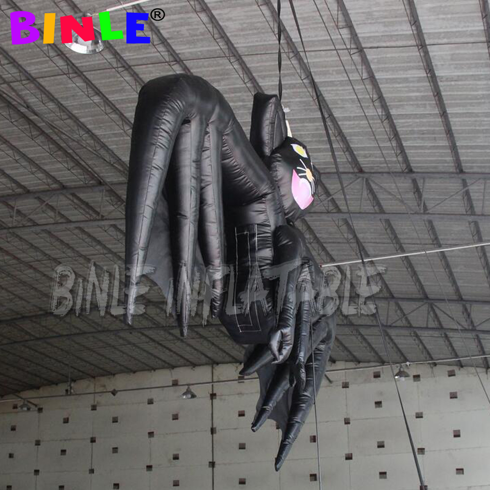 3mW giant hanging halloween inflatable bat for party event inflatables black bats decoration