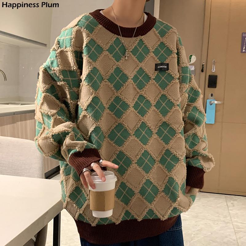 Men's Sweaters Men Hip Hop Streetwear Retro Knitted Pullover Tops Geometry Casual Knit Warm Harajuku Sweater, White;black
Men's Sweaters Men Hip Hop Streetwear Retro Knitted Pullover Tops Geometry Casual Knit Warm Harajuku Sweater, White;black