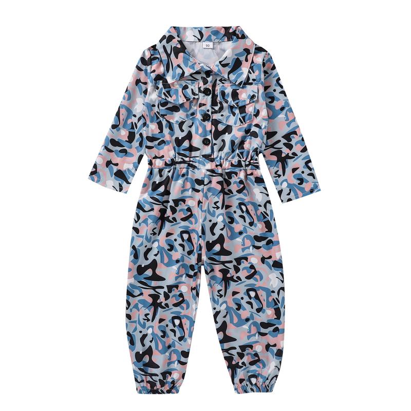 Jumpsuits Kids Girls Jumpsuit Camouflage Print Turn-Down Collar Long Sleeve Romper Children Casual Overalls Autumn Clothing 2-7Y, Blue
Jumpsuits Kids Girls Jumpsuit Camouflage Print Turn-Down Collar Long Sleeve Romper Children Casual Overalls Autumn Clothing 2-7Y, Blue