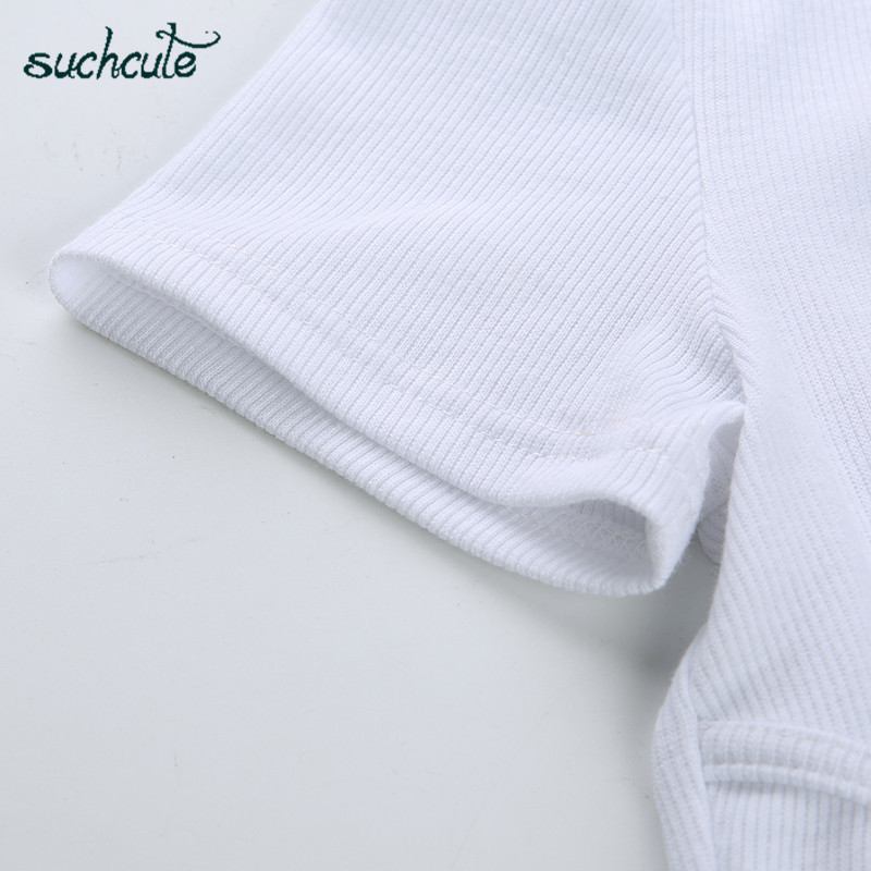 SUCHCUTE Female TShirt Crop Top White Shirt Strap Poleras Mujer De Moda Summer Polera Blanca Hot Casual Korean Style Women T200614