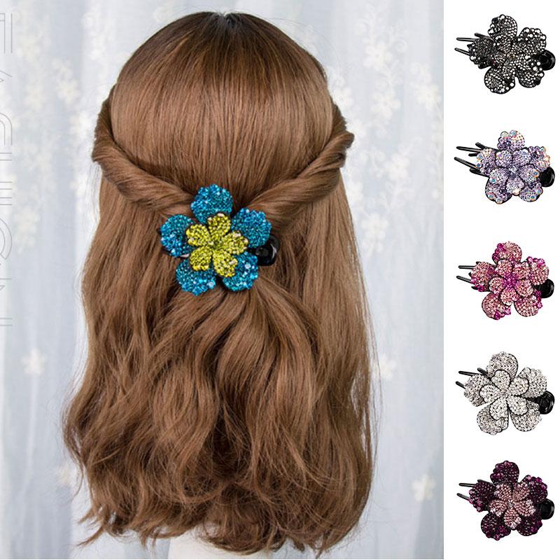 Hair Clips & Barrettes Rhinestone Flower Clip Petal Shape Hairpin Non-Slip Duckbill Barrette Comb Headdress For Women Girls Decoration, Golden;silver 
Hair Clips & Barrettes Rhinestone Flower Clip Petal Shape Hairpin Non-Slip Duckbill Barrette Comb Headdress For Women Girls Decoration, Golden;silver
