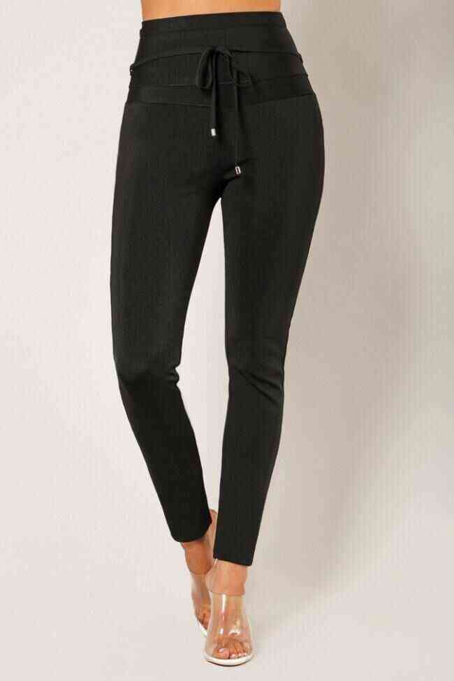 High Quality Black Grey Pink Rayon Bandage Pant Sexy Fashion Celebrity 211115