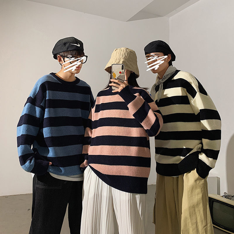 2021 New Winter Striped Sweater Men's Warm Fashion Hit Color Casual Knitted Pullover Men Streetwear Loose Knitting Sweaters Mens Clothes Kgw, Dark green
2021 New Winter Striped Sweater Men's Warm Fashion Hit Color Casual Knitted Pullover Men Streetwear Loose Knitting Sweaters Mens Clothes Kgw, Dark green
