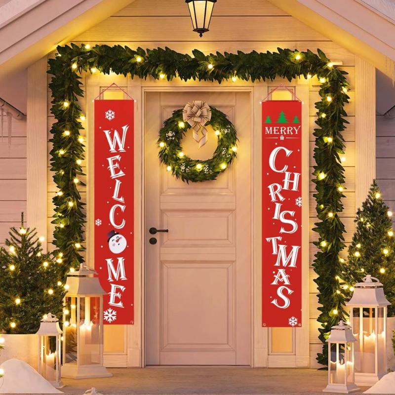 Christmas Decorations Hanging Door Banner Ornaments Marry For Home Outdoor Xmas Natal Decor Year 2022