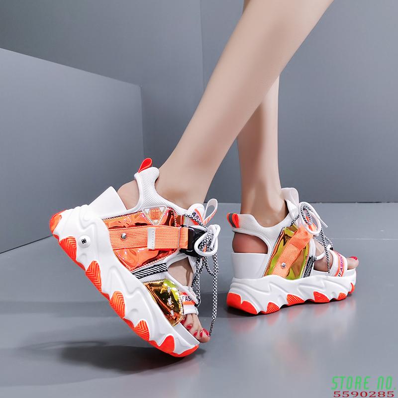 Dress Shoes 2021Women Fashion Designer Height Increasing Ladies Sandal High Heels Woman Sport Beach Sandalias Wedges Platform Sandals, White
Dress Shoes 2021Women Fashion Designer Height Increasing Ladies Sandal High Heels Woman Sport Beach Sandalias Wedges Platform Sandals, White