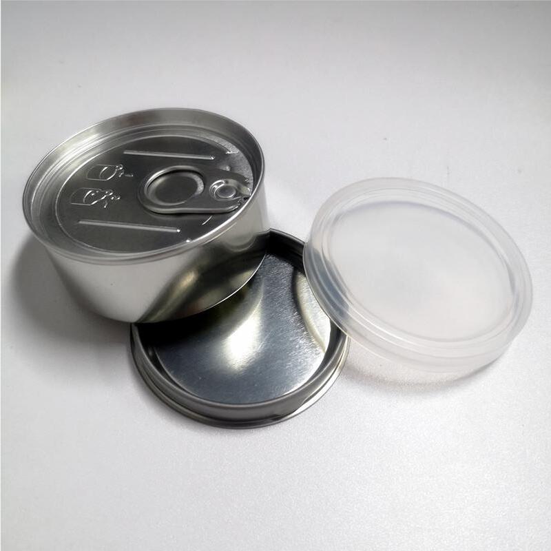 66mm*27mm 60ml Packing bags Pressitin cans 73mm*23mm Cali pressitins tuna Tin Candry HerbTin Clear Peel Off Lid black Cover Smell proof
66mm*27mm 60ml Packing bags Pressitin cans 73mm*23mm Cali pressitins tuna Tin Candry HerbTin Clear Peel Off Lid black Cover Smell proof
