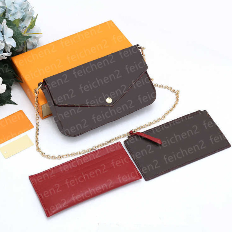 Womens Wallets handbag Card Holders Mens package famous classic three piece embossed pattern zipper brand Purse Shoulder Bags Clutch Designer handbags, Old flower+red
Womens Wallets handbag Card Holders Mens package famous classic three piece embossed pattern zipper brand Purse Shoulder Bags Clutch Designer handbags, Old flower+red