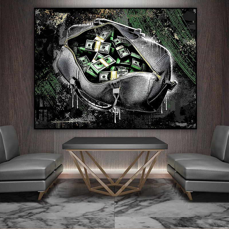 Nordic Abstract Purse Money Posters and Prints Canvas Painting Quadro Wall Art Picture for Living Room Home Decoration Cuadros