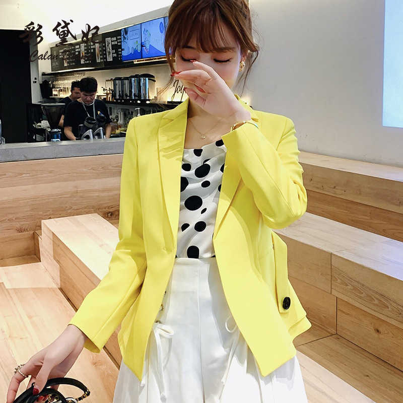 Women's suit jacket Korean version of the self-cultivation business solid color Slim casual ruffled 210527
Women's suit jacket Korean version of the self-cultivation business solid color Slim casual ruffled 210527