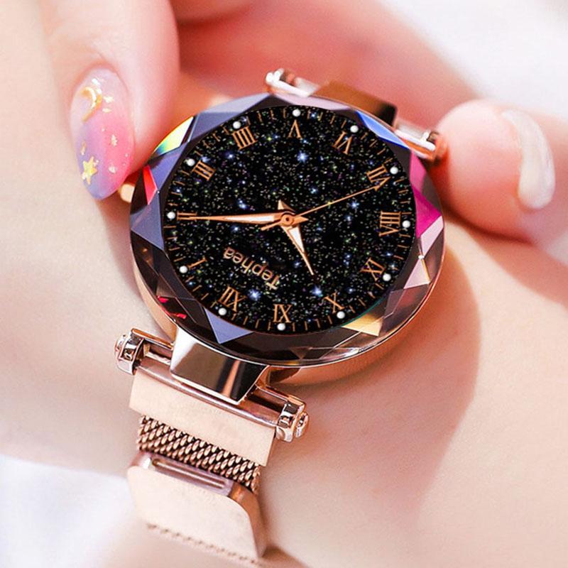 Wristwatches Women Watches Rose Gold Watch Full Steel Women's For Clock Ladies Wrist 2021 Bayan Kol Saati, Blue
Wristwatches Women Watches Rose Gold Watch Full Steel Women's For Clock Ladies Wrist 2021 Bayan Kol Saati, Blue