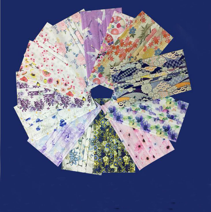 Fashion Print 3 Layer 95%Filtration Efficiency Adult Unisex Flower Print Disposable Masks Dustproof Prevention Influenza Face Mouth Mask
Fashion Print 3 Layer 95%Filtration Efficiency Adult Unisex Flower Print Disposable Masks Dustproof Prevention Influenza Face Mouth Mask