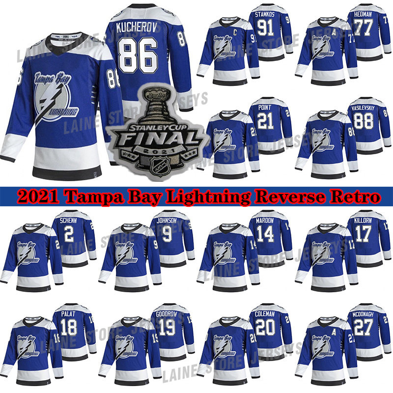 Tampa Bay Lightning Jersey 2020-21 Reverse Retro 91 Steven Stamkos 86 Nikita Kucherov 77 Victor Hedman 21 Brayden Point 37 Yanni Gourde Hockey Jerseys, Blue
Tampa Bay Lightning Jersey 2020-21 Reverse Retro 91 Steven Stamkos 86 Nikita Kucherov 77 Victor Hedman 21 Brayden Point 37 Yanni Gourde Hockey Jerseys, Blue