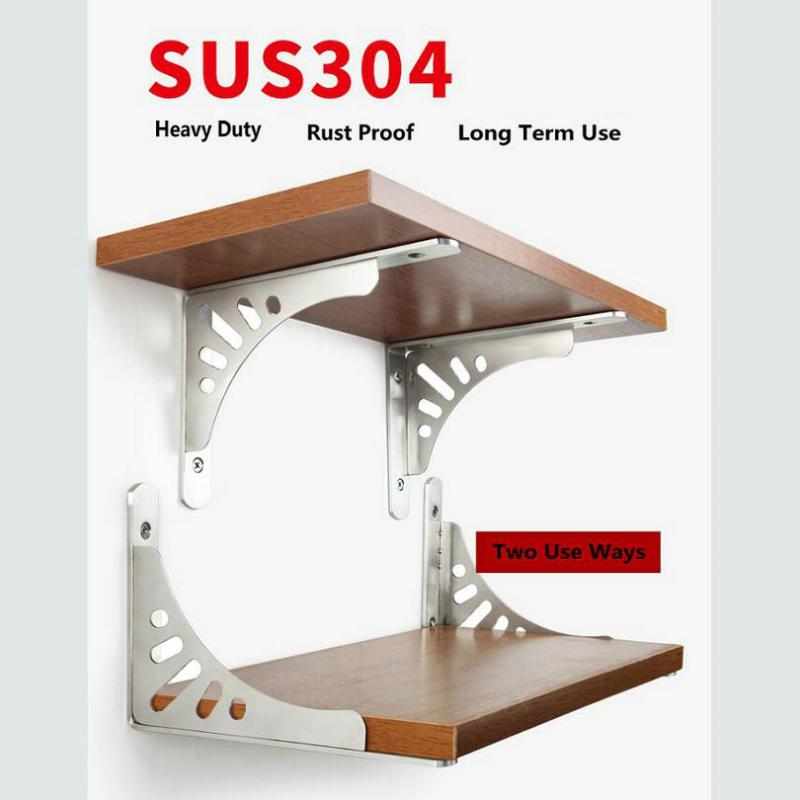 Furniture Accessories 2PCS 6-16INCH SUS304 Stainless Steel Shelf Bracket L Shape Thickened Corner Right Angle Two Ways Use Up Down Hold Rack
Furniture Accessories 2PCS 6-16INCH SUS304 Stainless Steel Shelf Bracket L Shape Thickened Corner Right Angle Two Ways Use Up Down Hold Rack