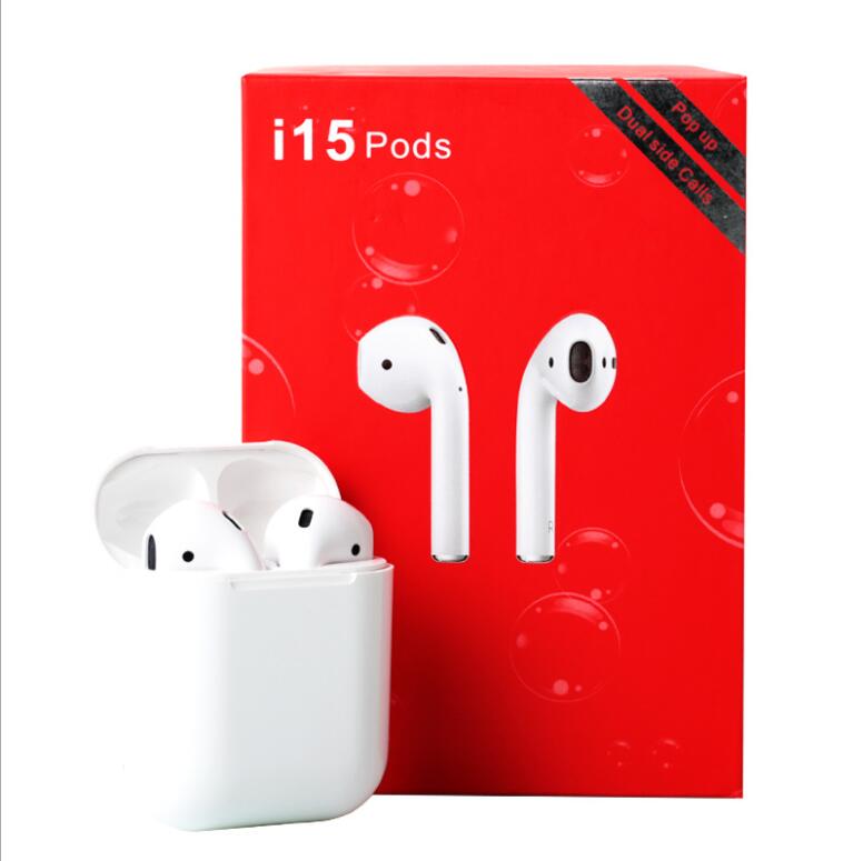 Pop Up Bright Surface TWS i15 pods wireless stereo Earphone 5.0 Bluetooth Headphones Touch Control in ear headset With Charging Box, White
Pop Up Bright Surface TWS i15 pods wireless stereo Earphone 5.0 Bluetooth Headphones Touch Control in ear headset With Charging Box, White