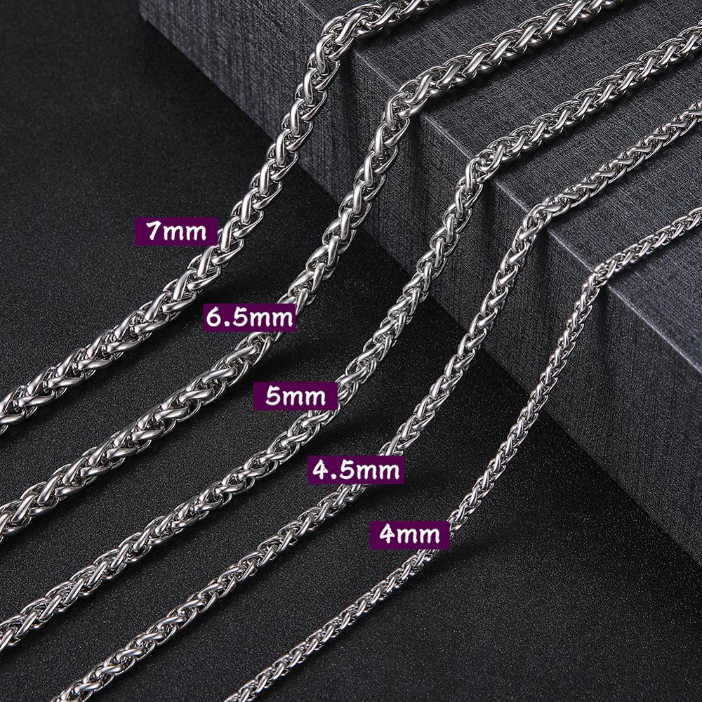 Teamer Woven Link Rope Chain Unisex Wheat Chain Men's Chain Necklace Woven Stainless Steel Necklace Heavyweight Punk Jewelry, Silver
Teamer Woven Link Rope Chain Unisex Wheat Chain Men's Chain Necklace Woven Stainless Steel Necklace Heavyweight Punk Jewelry, Silver