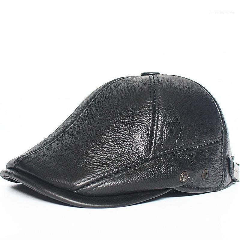 Berets Leather Hats Casual Autumn Winter Men's Caps Head Layer Cowhide Thickened Warm Middle-aged And Elderly B1841, Black
Berets Leather Hats Casual Autumn Winter Men's Caps Head Layer Cowhide Thickened Warm Middle-aged And Elderly B1841, Black
