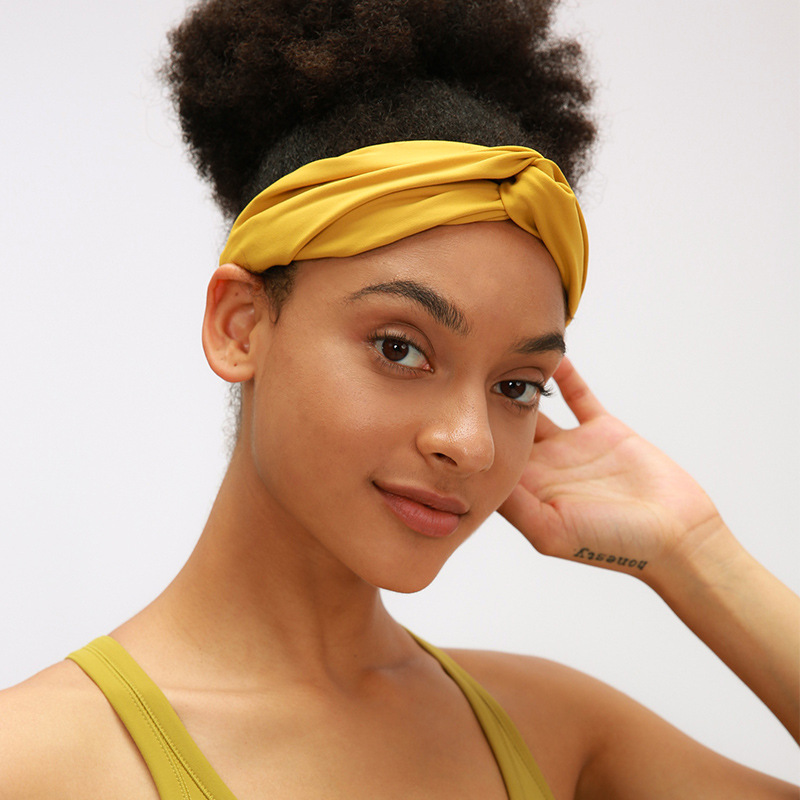 L-AS02 Yoga Headbands Sports Workout Hair Bands Sweat-Wicking Seamless High Elastic No Trace Absorbent Headband Women Fitness Accessories