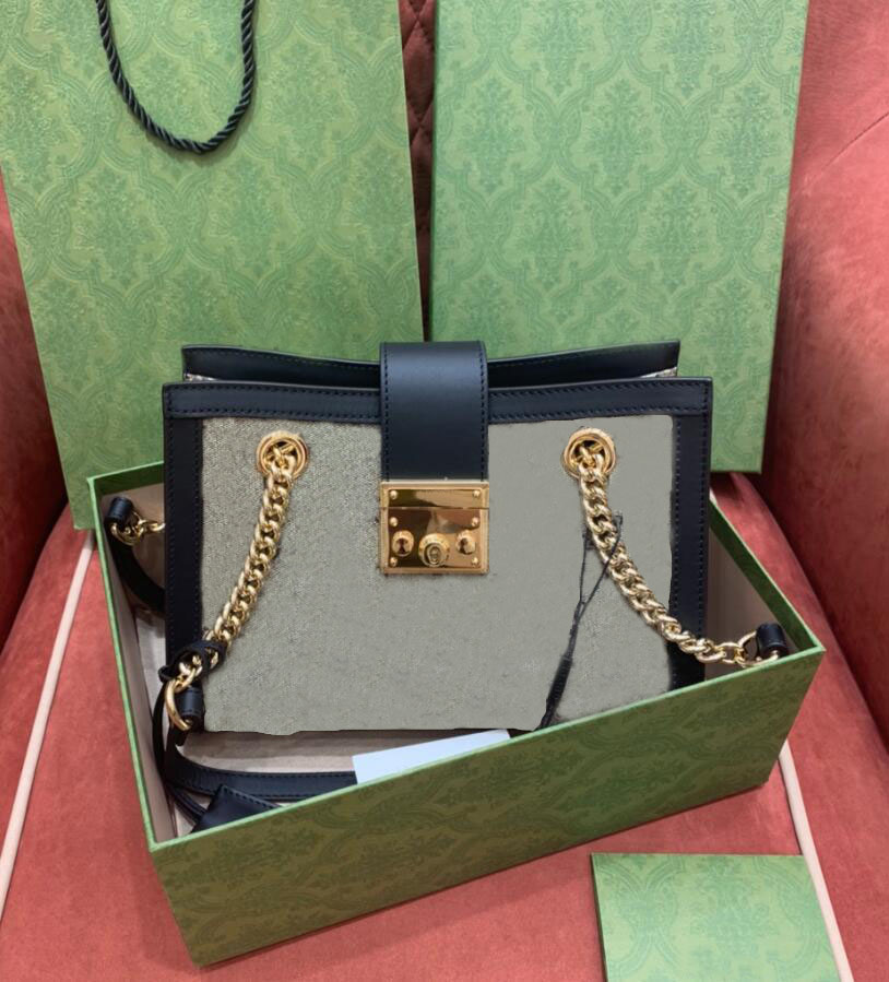 2021 luxury designer Leather bags Padlock Women Shoulder Bag clamshell shoulders portable chain bages Fashion tote Lock Canvas Handbags, Color 3
2021 luxury designer Leather bags Padlock Women Shoulder Bag clamshell shoulders portable chain bages Fashion tote Lock Canvas Handbags, Color 3