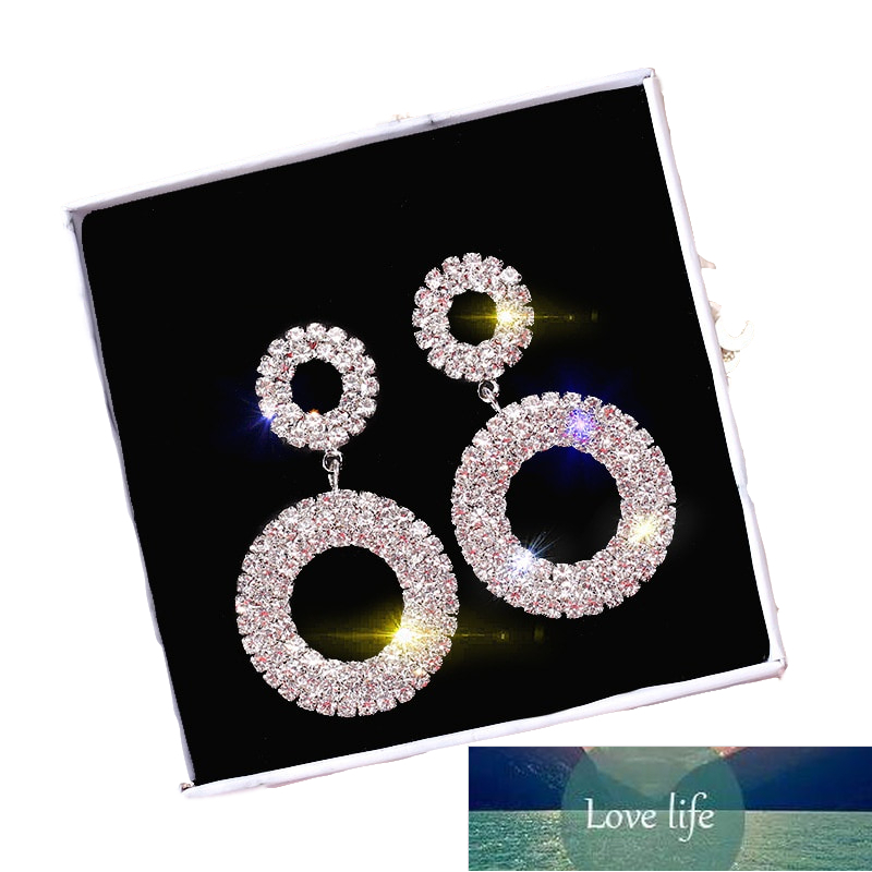 Luxury Gold Silver Color Rhinestone Earring Women Party Jewelry Gift Fashion Korean Style Big Round Hoop Earrings
Luxury Gold Silver Color Rhinestone Earring Women Party Jewelry Gift Fashion Korean Style Big Round Hoop Earrings