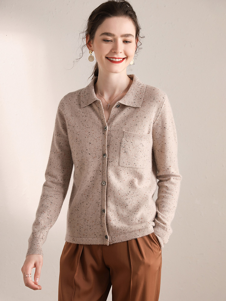 2021 New 100% Cashmere Women Button Long Sleeves Autumn Winter Warm Thickening Women's Knitting Female Cardigan Sweater Lw25, Spotted camel
2021 New 100% Cashmere Women Button Long Sleeves Autumn Winter Warm Thickening Women's Knitting Female Cardigan Sweater Lw25, Spotted camel
