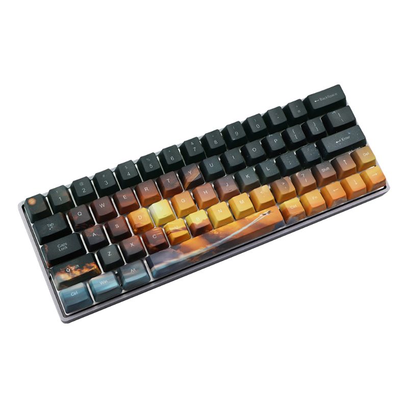 OEM PBT Keycaps Full Set Mechanical Keyboard Keycaps PBT Dye-Sublimation Mars Spaceship Keycaps