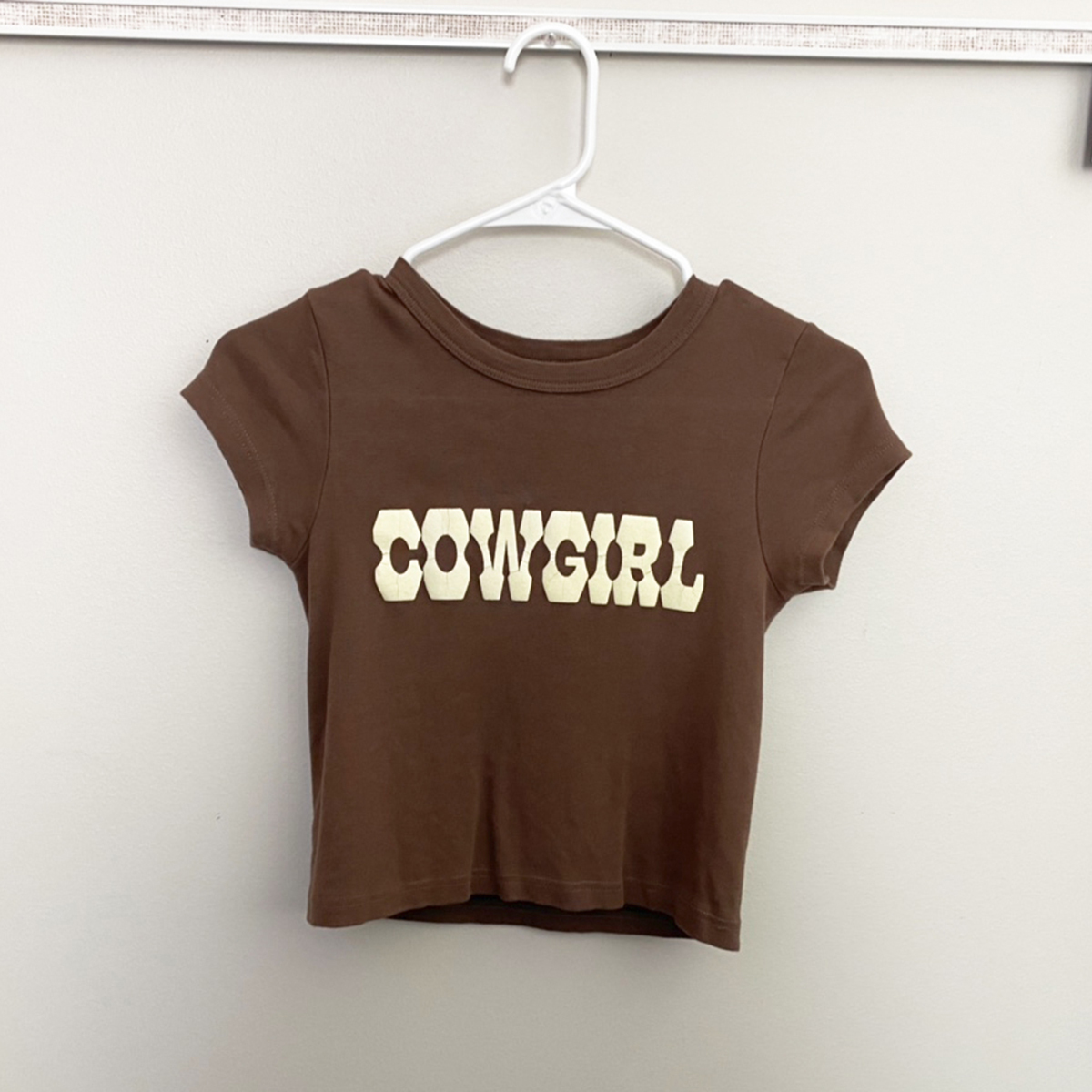 Cowgirl Print Crop Top Women Summer 2021 Short Sleeve Round Neck Cotton Graphic Tees T Shirt Slim Streetwear T-shirt Y2K New 210302