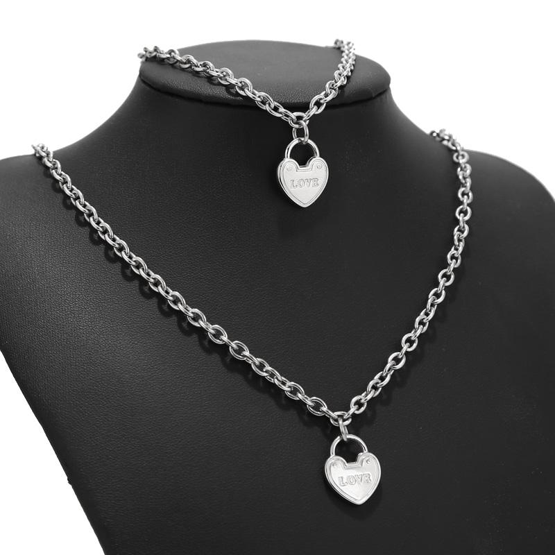 Earrings & Necklace Heart Chain Bracelet Set For Women Girls Love Lock Charm Toggle Jewelry Stainless Steel Valentines Gifts, Silver
Earrings & Necklace Heart Chain Bracelet Set For Women Girls Love Lock Charm Toggle Jewelry Stainless Steel Valentines Gifts, Silver