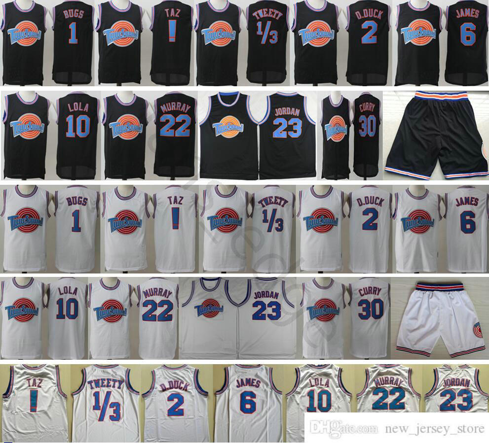 Space Jam Movie Tune Squad Looney 1 Bugs 2 Daffy Duck 10 Lola Bunny TAZ Tweety Bill Murray Michael Curry James Basketball Jersey, Multi 
Space Jam Movie Tune Squad Looney 1 Bugs 2 Daffy Duck 10 Lola Bunny TAZ Tweety Bill Murray Michael Curry James Basketball Jersey, Multi