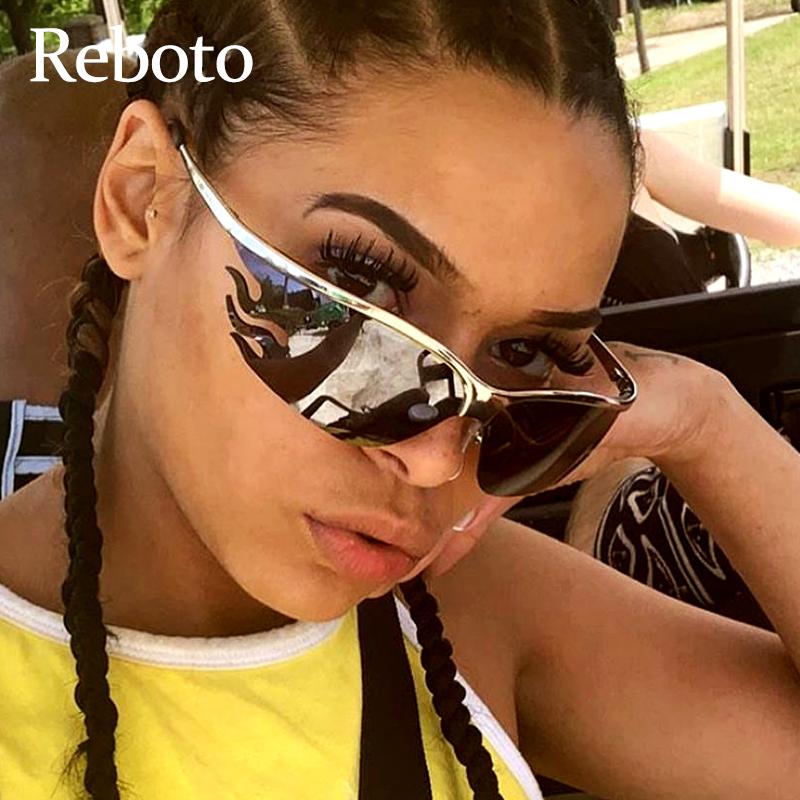 Sunglasses Trend Women's Sun Glasses Unique Flame Mirror Half Frame Vintage Fashion Brand Designer Eyewear Oculos 
Sunglasses Trend Women's Sun Glasses Unique Flame Mirror Half Frame Vintage Fashion Brand Designer Eyewear Oculos