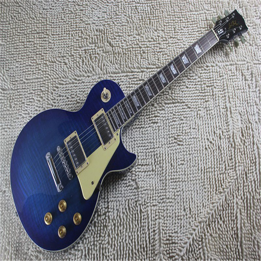Factory wholesale Quality Flame Maple Top Metallic blue LP Standard Electric Guitar In Stock
Factory wholesale Quality Flame Maple Top Metallic blue LP Standard Electric Guitar In Stock