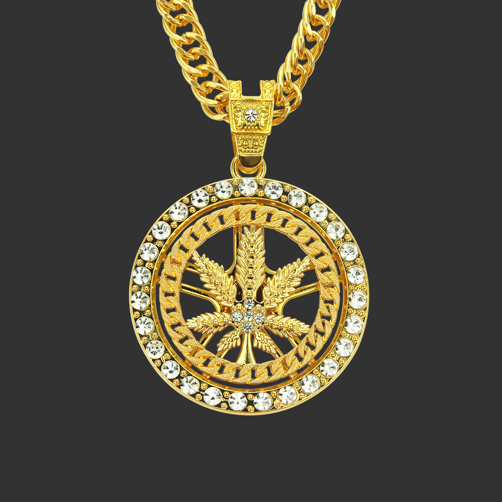 amulet neck pendants hip hop diamond inlaid rotary maple leaf tide brand jewelry pendant turntable necklace, Silver
amulet neck pendants hip hop diamond inlaid rotary maple leaf tide brand jewelry pendant turntable necklace, Silver