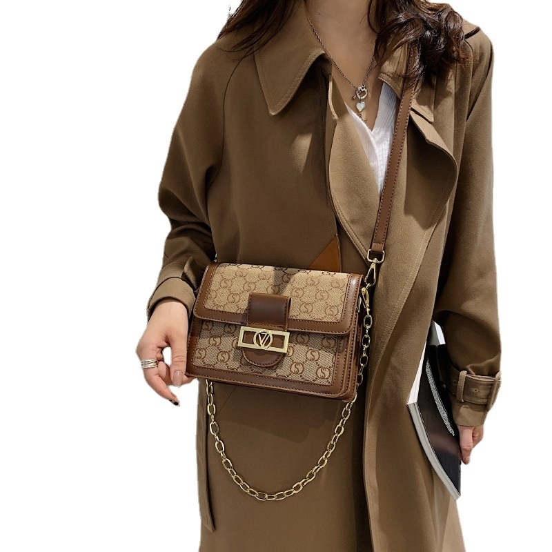 Design pattern women's new fashion Versatile Single Shoulder Bag portable messenger chain contrast small square bag Handbags, Brown
Design pattern women's new fashion Versatile Single Shoulder Bag portable messenger chain contrast small square bag Handbags, Brown